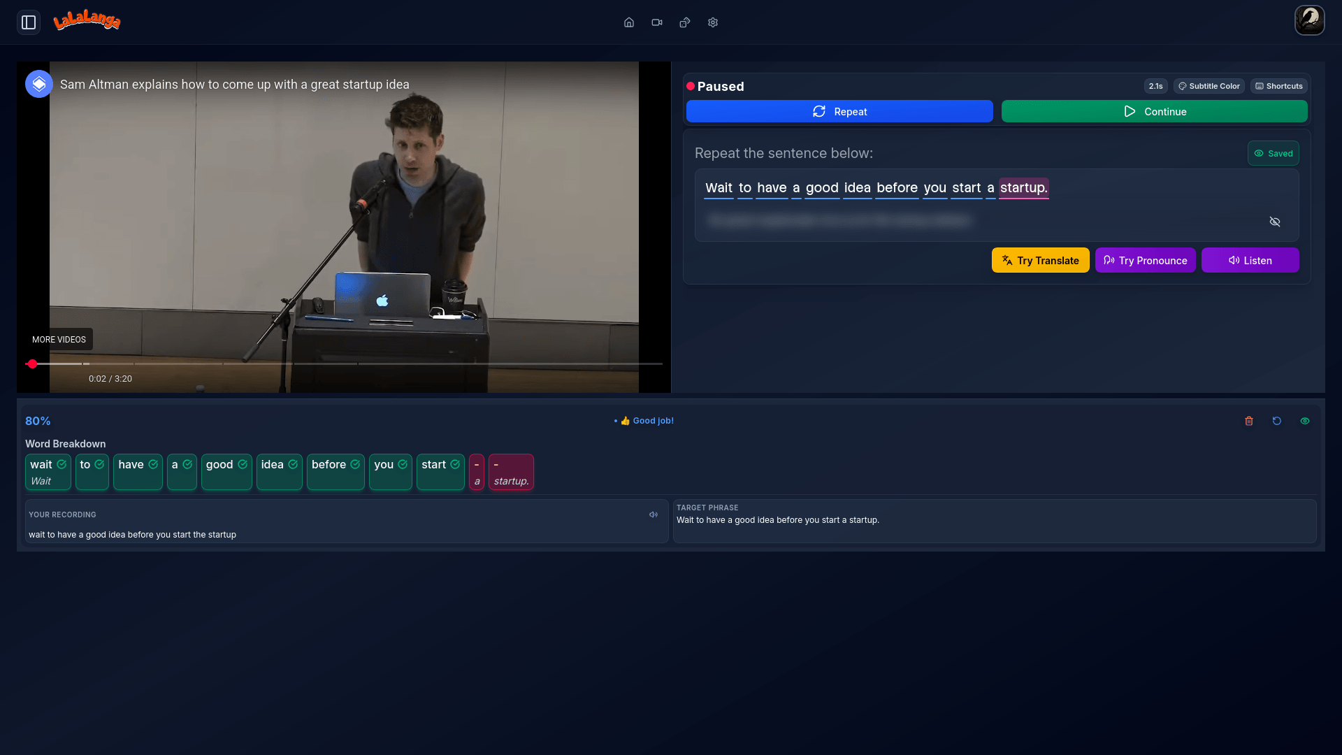 Work with Selected Videos