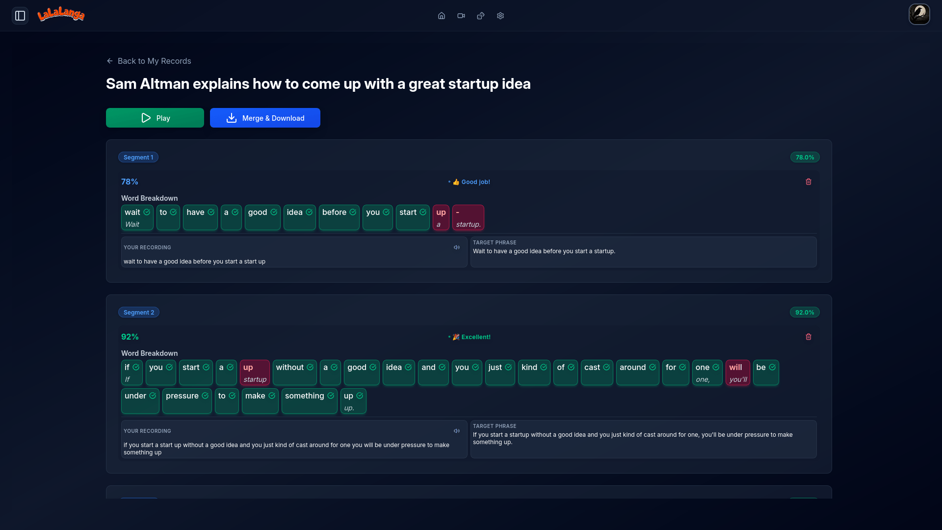 Develop by listening to yourself
